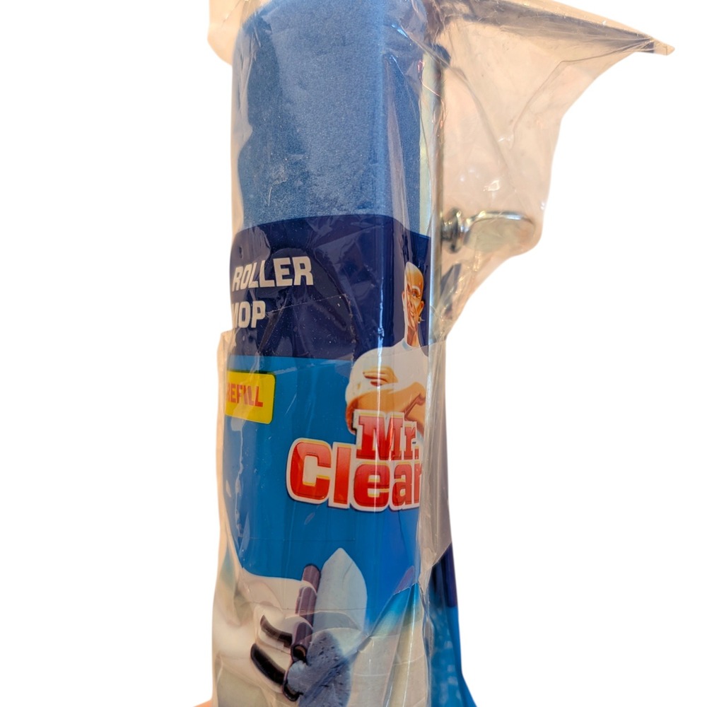 Mr. Clean Roller Mop Refill Blue Sponge Replacement Head‎ Scrubbing OPEN BAG